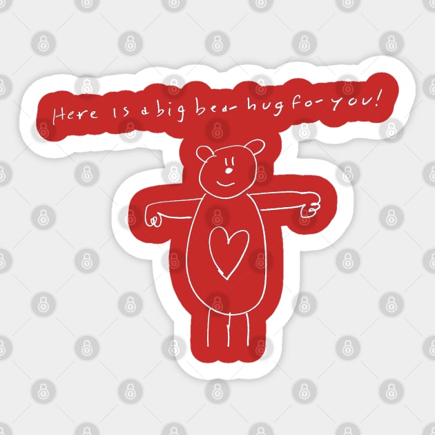 Here is a big bear hug for you light on dark Sticker by 6630 Productions